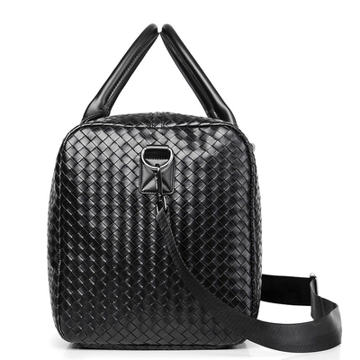 Braid PU Fabric Retro Style Large Sports Duffel Bag Wear Resistant