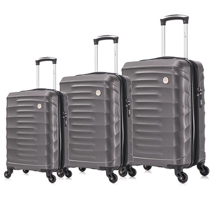 Flexible 3 Piece Luggage Set Hard Shell 45-105 Litres Capacity