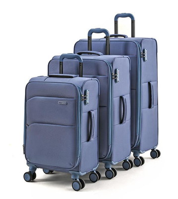 Multi Pockets 3 Piece Softside Luggage Set Matching Color Wear Resistance