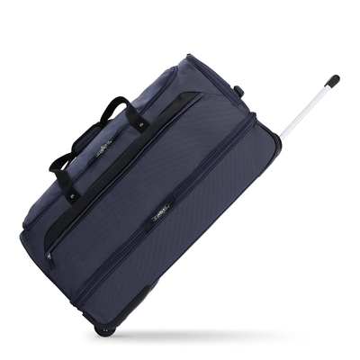 Double Layered Rolling Trolley Duffel Bag  20-25kgs Load With Seperate Storage Cubes