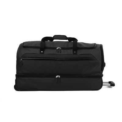 Double Layered Rolling Trolley Duffel Bag  20-25kgs Load With Seperate Storage Cubes