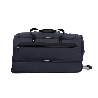 Double Layered Rolling Trolley Duffel Bag  20-25kgs Load With Seperate Storage Cubes