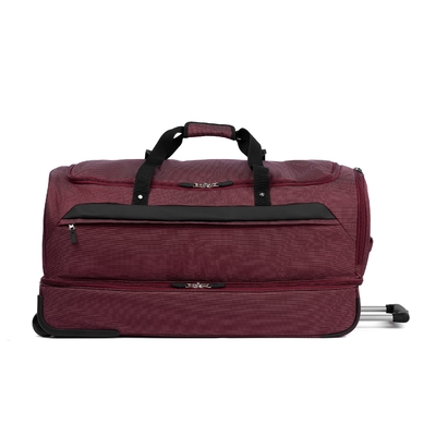 Double Layered Rolling Trolley Duffel Bag  20-25kgs Load With Seperate Storage Cubes