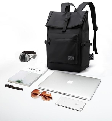 Height 44cm Black Business Travel Backpack For Work And College Bsci Certified