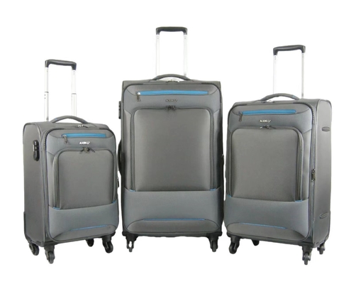 50-110Litres Soft Travel Luggage 3 Pieces With Aluminum Trolley System