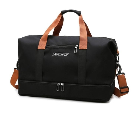 Double Layers Gym Sports Duffel Bag Travel Duffle Bags Exquisite Design Big Capacity