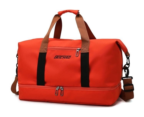 Double Layers Gym Sports Duffel Bag Travel Duffle Bags Exquisite Design Big Capacity