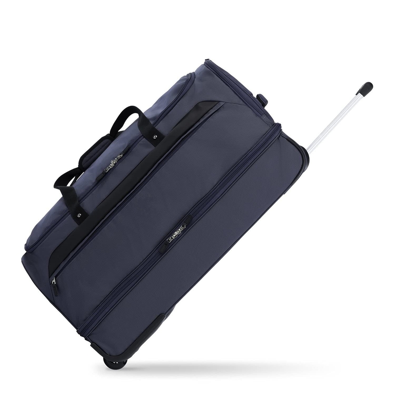 Double Layered Rolling Trolley Duffel Bag  20-25kgs Load With Seperate Storage Cubes
